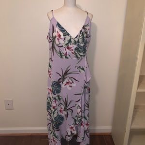 Tropical floral beach dress